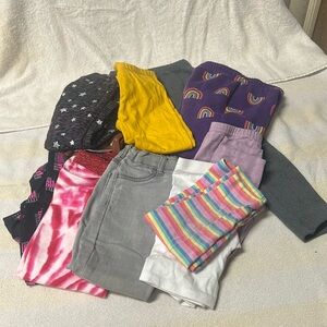 12 pair Little girl leggings 4T